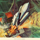 Illustration for article titled This Concept Art From The Shuttle Programapos;s Early Days Is Gorgeous, Deliciously Retro
